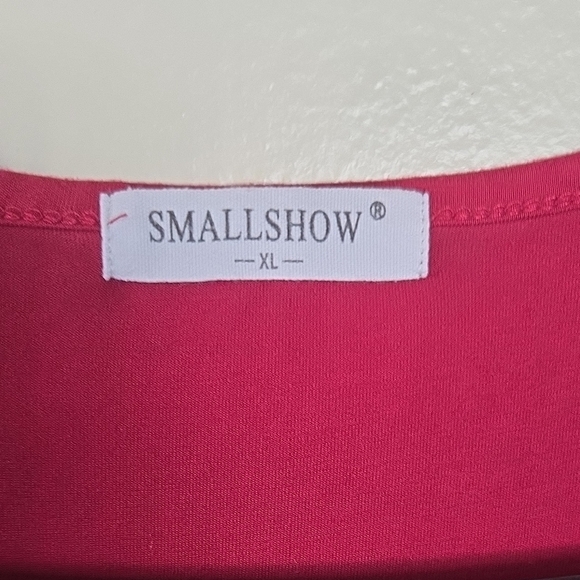 Smallshow Ruffle Sleeves Elegant Maternity in Rich Burgundy Size Xl - Picture 2 of 5